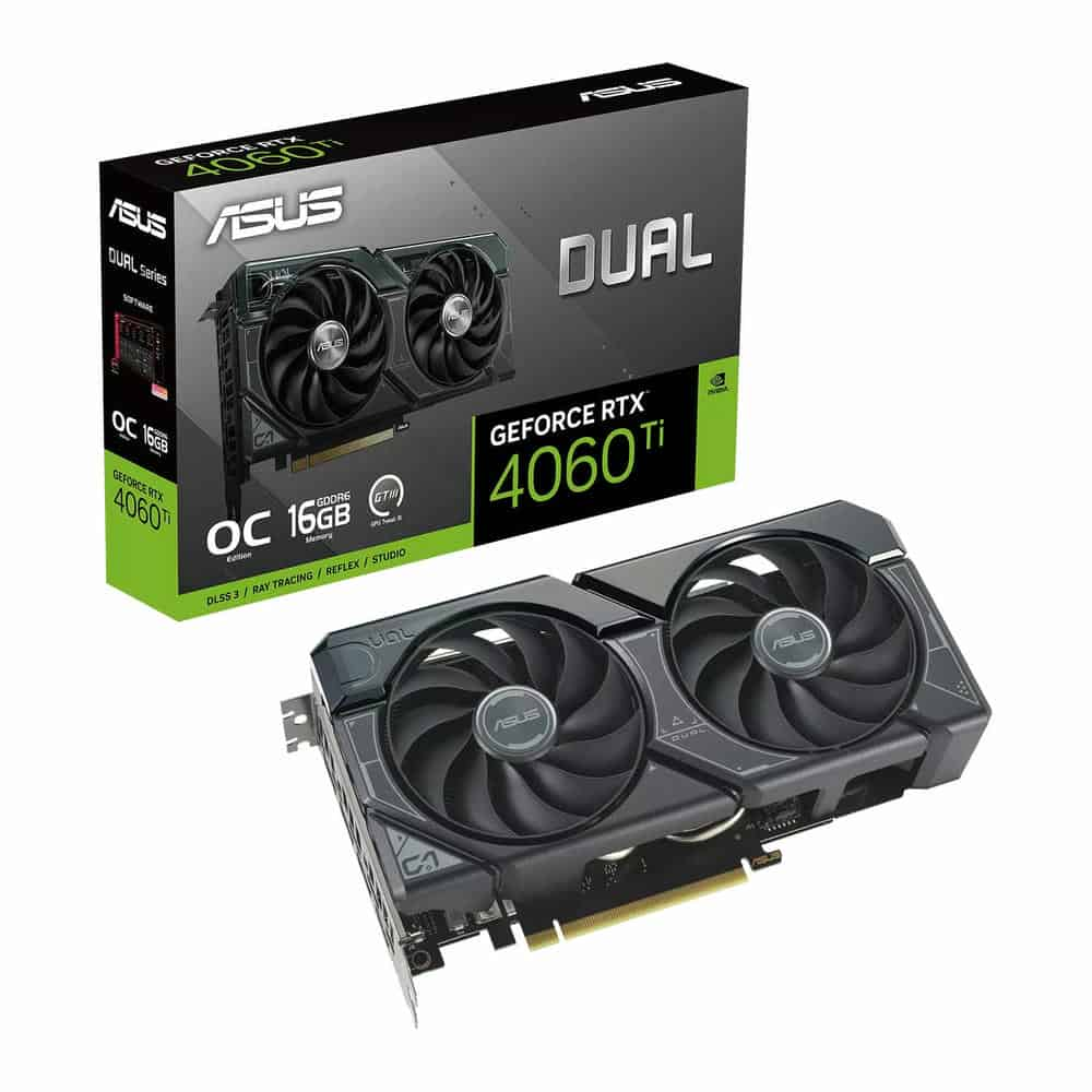 ASUS NVIDIA GeForce RTX 4060 Ti 16GB DUAL OC Ada Lovelace Graphics Card